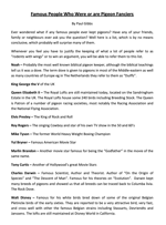 Famous Pigeon fanciers 2020