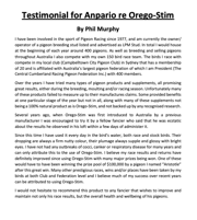 Testimonial for Anpario re Orego